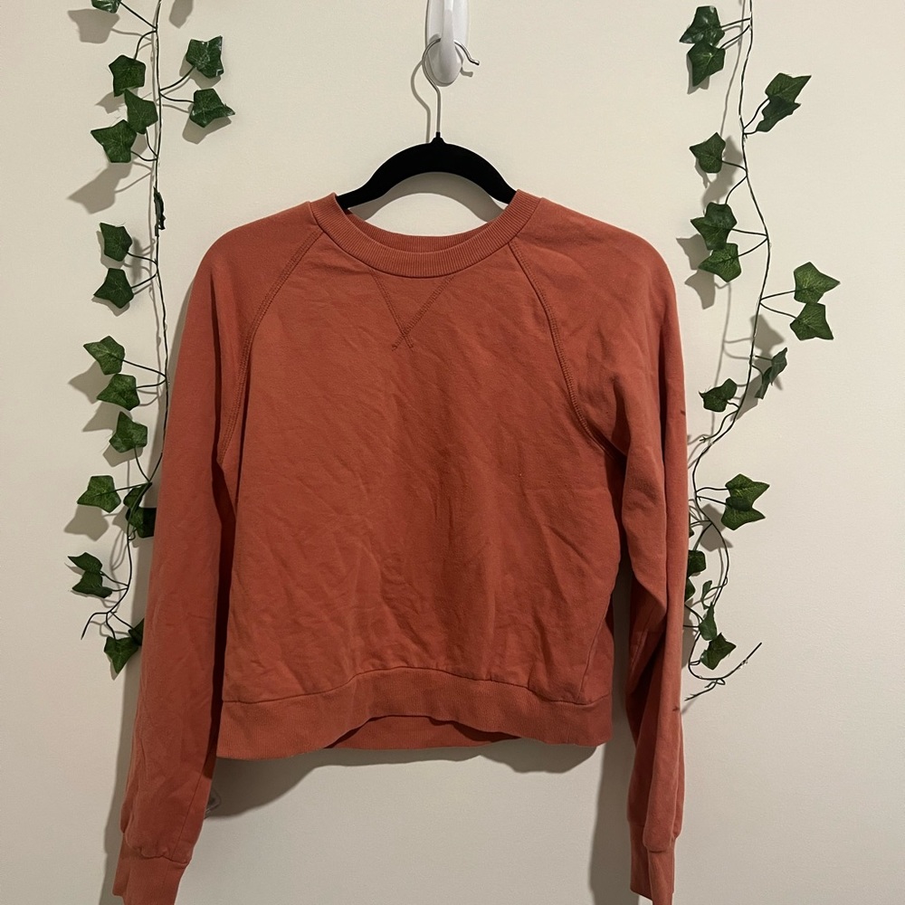 LA Hearts Simple Rusty Red Pullover Crewneck Sweatshirt Size S